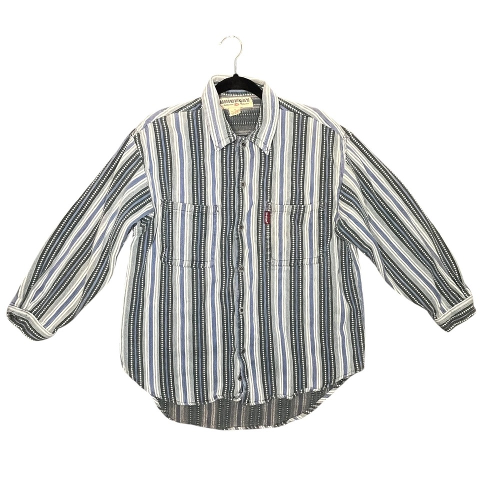 UNIONBAY Mens Striped Button Down Long‎ Sleeve Shirt Cotton
